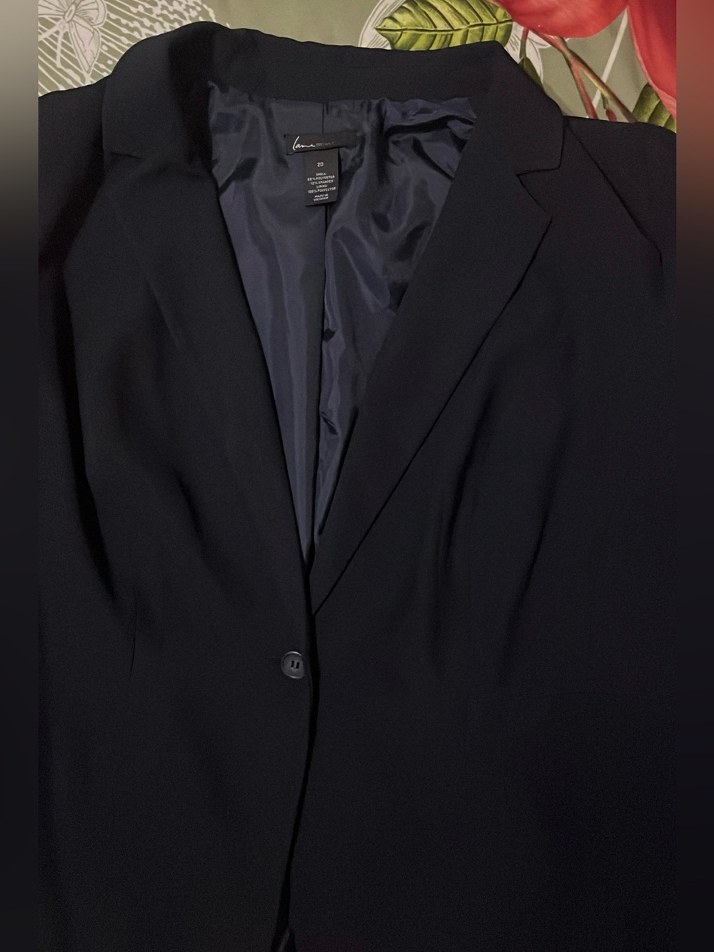 Lane Bryant Size 20 Black Single Button Blazer Jacket - Picture 3 of 7